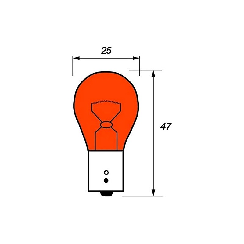 Amber Orange 12V 21W Bayonet Indicator Signal Off Set Pins