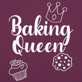 Shirtracer - Apron - Baking Apron - Women's 1 - Baking Queen Baking Queen, 1 eggplant
