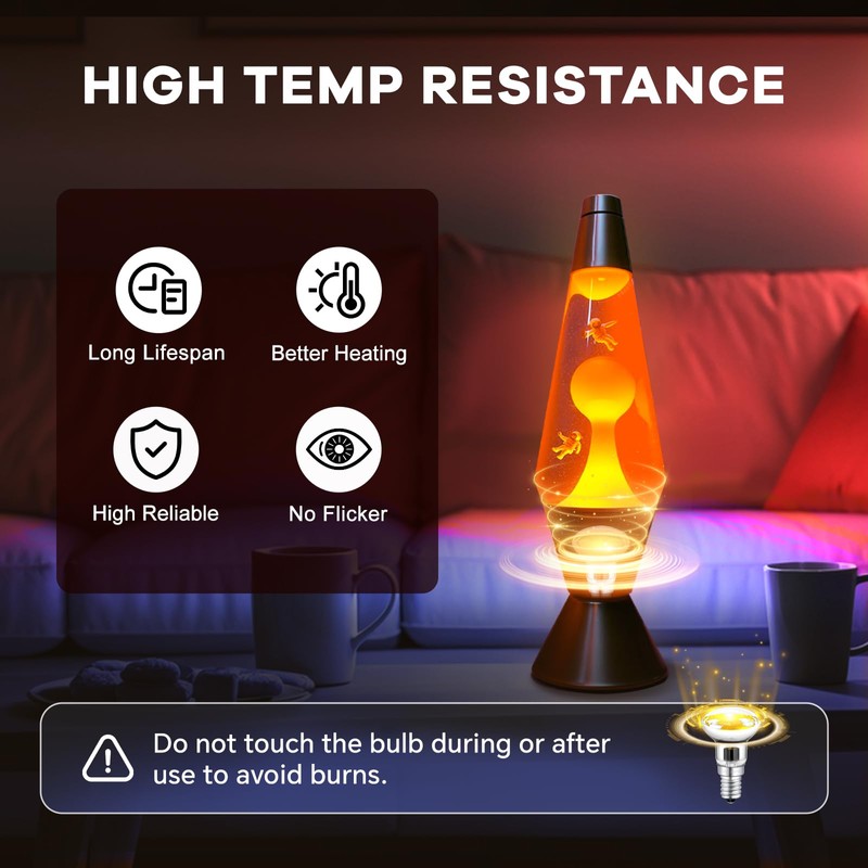 2 x E14 R39 Lava Lamp Reflector Bulbs