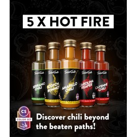 TIMBER TASTE® Color Hot Sauce Gift Set [5x1.35 oz] - Hot Sauce Variety Pack with Gourmet Spicy Condiments in Mini Bottles | Gourmet Sampler for Him | Spicy Food Picks for Men & Women | Hot Ones Style