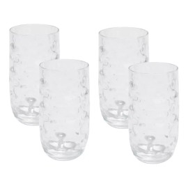Home Ideas Set 4 Vasos High Ball Wave Acrilico 650 Ml Cs-09