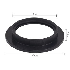 DBOO DBOO 4 Pcs Plastic Lamp Shade Reducer Ring Converter E27 / E14 Lamp Holder Twist Lock Socket Replacement Ring Plastic Screw Bulbs Lamp Lampshade Fitting Washer Adapter Ring (E27, Black)