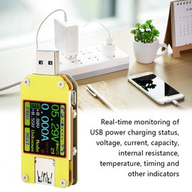 UM34C USB Color Screen Tester for APP, Voltage Current Measurement Type C Meter Connection Portable Multimeter (UM34C)