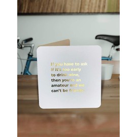 Brainbox Candy - Funny Cheeky Banter Happy Birthday Card - 'Too Early To Drink Wine' - Perfect For Best Friends Mates Him Her Boyfriend Girlfriend Partner