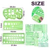 Anopono Drafting Ruler Set, Template, Drafting, Circle, Ellipse, Cloud, General