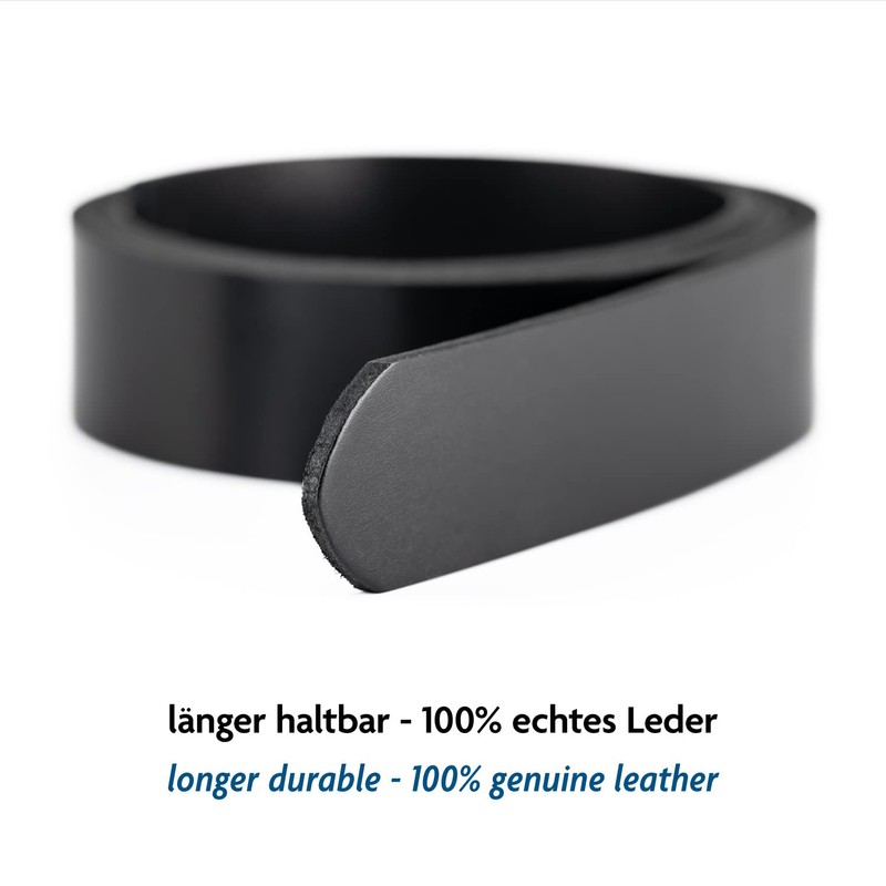 Fa.Volmer ® Men's Genuine Leather Belt with Ratchet Automatic Buckle