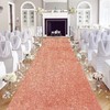 Aisle Runners for Wedding 2FT×15FT Rose Gold Sequin Aisle Runner