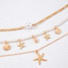Shell & Starfish Layered Necklace Pearl Necklace for Women Summer