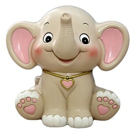 Cartoon Elephant Piggy Bank Coin Bank Money Saving Bank Money Box-Pink