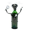 WINE BODIES Tennis Player Metal Wine Bottle Holder, Charcoal