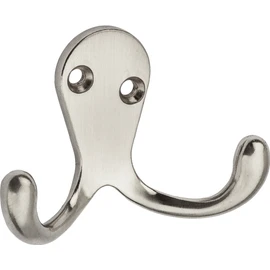 National Hardware N325-522 V163 Double Clothes Hooks in Satin Nickel, 2 pack