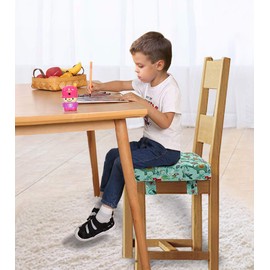 Booster Seat Owl Printed Harness Cushion Dismountable Kid Baby Seat Highten Pad Travel Storage Chair Toddler Infant Dining Chair (Green)