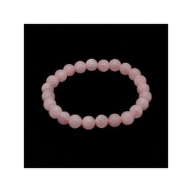 Vives Cortada Elastisches Armband aus ROSENQUARZ-Kugeln (Durchmesser: 10 mm)