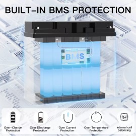 MHPOWOS 20Ah 30Ah 100Ah 200Ah LiFePO4 Battery 12V Trailer Rv UPS Battery lot - 12V 20Ah Battery