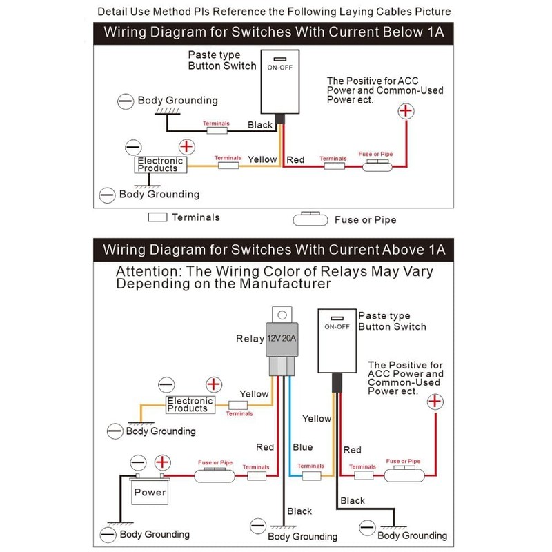 DC12V 1A ON/OFF DIY Paste Switch Power Switch No Drill