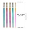 YOZOTI Stainless Steel Rainbow Color Chopsticks, Reusable Chopsticks, 5 Pairs