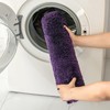 MIULEE Dark Purple Bathroom Runner Rugs, Soft Absorbent Microfiber Long