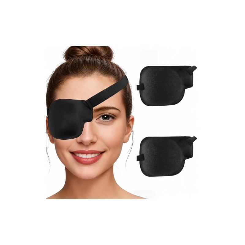 2PCS Parches para Ojo Perezoso Ajustables para Ambliopía (Ojo Derecho)