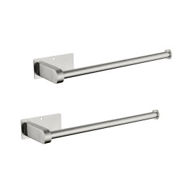 2 Pack Self-Adhesive/Dremel Wall Mount Paper Towel Holder Under Cabinet for Kitchen & BathroomColor: as Pic Color