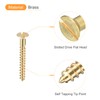 sourcing map Brass Wood Screws, 40Pcs M3 x 25mm Slotted