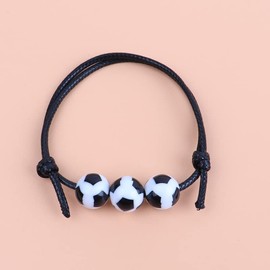 CHUANGOU Children's Football Bracelet, Adjustable Cord, Braided Bracelet
