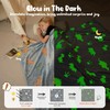 Winthome Glow in Dark Blanket, Soft Flannel Fleece Stars Blanket,All