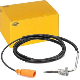 HELLA 6PT 014 494-281 Sensor, exhaust gas temperature - 2-pin connector - Bolted - Cable: 1100mm