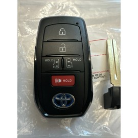 DENSO ORIGINAL TOYOTA SIENNA 21-24 OEM SMART KEY LESS ENTRY REMOTE FOB BLUE LOGO BLANK