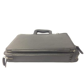 Sena Genuine Leather Messenger Bag Shoulder Briefcase (13 inches - Pebble Black)