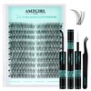 Eyelash Cluster Kit 180pcs DIY Wispy C Curl Individual Natural