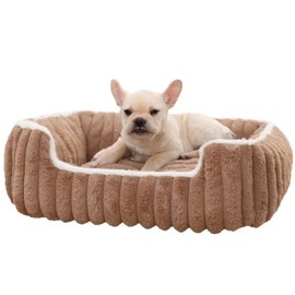 DICOCO Dog Bed, All Year, Fluffy Pet Bed, Washable, Anti-slip, For Dogs and Cats, Mat for Dogs, Cats, Pet Sofa, Sleep Soundly, Breathable, Easy Care, For Small Dogs, Medium-Sized Dogs and Cats (Brown