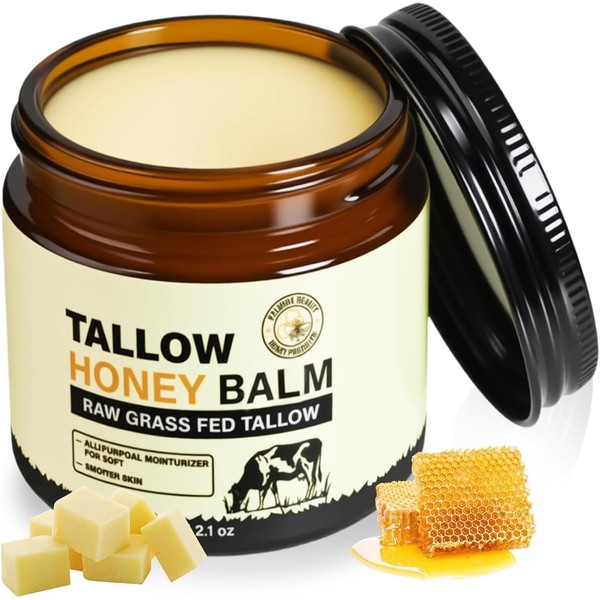 Generic Beef Tallow, Beef Tallow Skincare, Tallow and Honey Balm