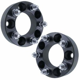 1.5" 5x4.5 Wheel Spacers - Wider Stance, Increased Clearance, Fits Ford Mustang Edge Ranger Explorer - 1.5 Inch (38mm), 5x114.3, 1/2x20 Studs - Pair of 2 - Black