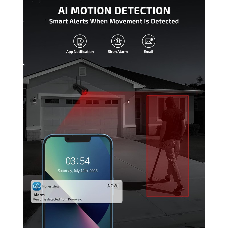 5MP Add-on Camera for Wireless Security Camera System Outdoor, Wireless
