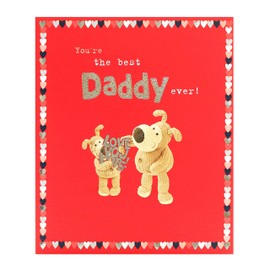 Boofle Cute Valentine's Day Card for Daddy, Her, Red