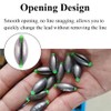 50 x 15g Oval Fishing Weights with Plastic Core for