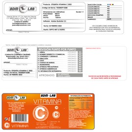 BDM LAB | Vitamina C | Suplemento Alimenticio | 3 x 2 | 60 cápsulas c/u