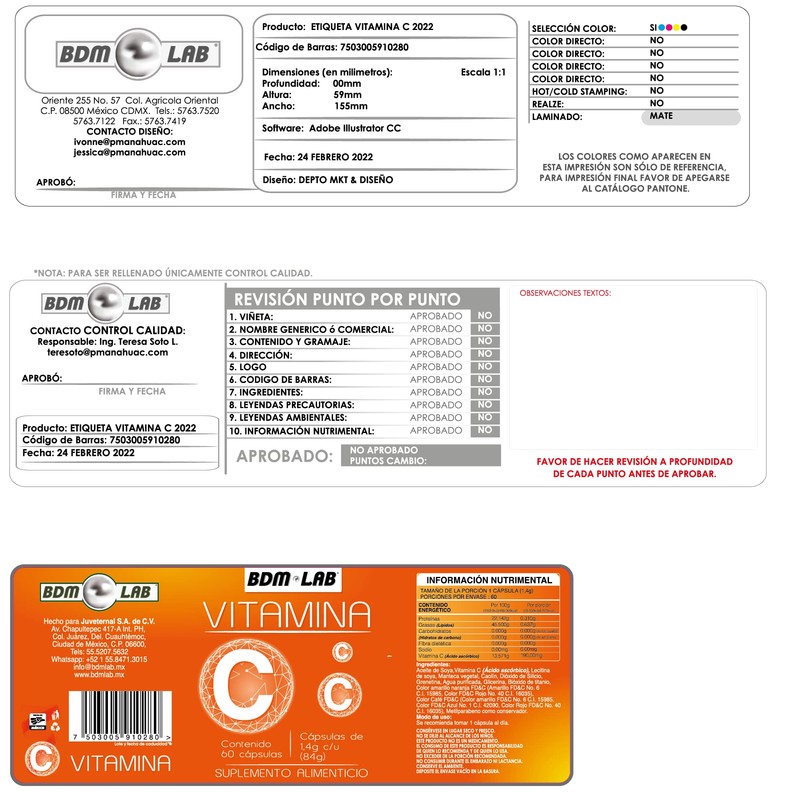 BDM LAB | Vitamina C | Suplemento Alimenticio | 3