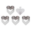 CHICIRIS Heart Shaped Cookie Cutter, 4 Pcs Stainless Steel Heart