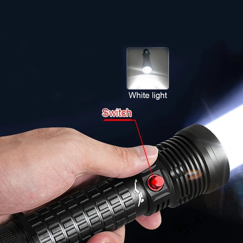 Packetman 300000lm Professional LED Diving Flashlight Underwater Scuba Torch Dive