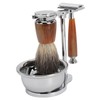 Safety Men Grooming Set Trimming Soap Stand Bowl Beard Brush