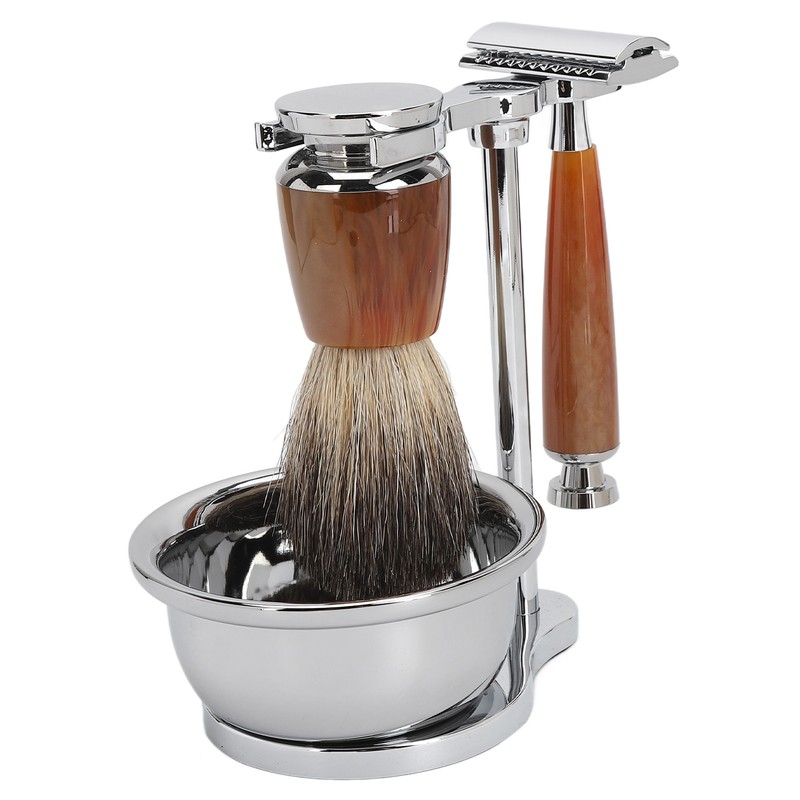 Safety Men Grooming Set Trimming Soap Stand Bowl Beard Brush