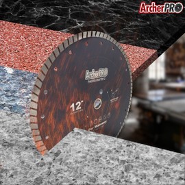 Archer PRO 14" in. Wide Turbo Rim Diamond Blades for Cutting Masonry, Stone, Pavers, Bricks, Blocks