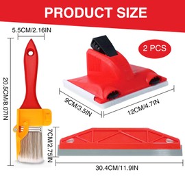 Funnaura 4 Pcs Cutting in Paint Tool Set, Painting Edger Brush Tools for Edging Cutting in