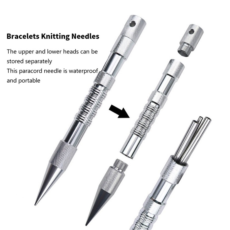 Bracelets Parachute Cord Knitting Needles Spike Kit Aluminum DIY Weaving