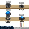 Waterproof Round Rocker Switch, Waterproof Toggle Switch, 6 Pack Toggle
