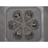 Jingle Bells Lauscha Christmas Tree Ornaments White with Silver Decorations