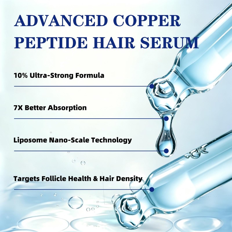 GHK-Cu Peptide Hair Growth Serum, 10% Copper Peptides Scalp Serum