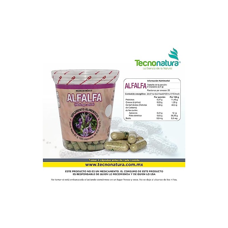 ALFALFA 150 CAPSULAS TECNONATURA