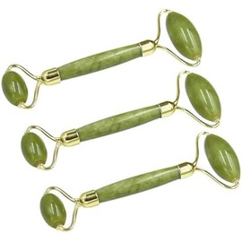 Jade-Style Facial Roller Massage Tool, Portable Beauty Roller for Cooling-Feel Self-Care Routines - WRITWAA 3pcs
